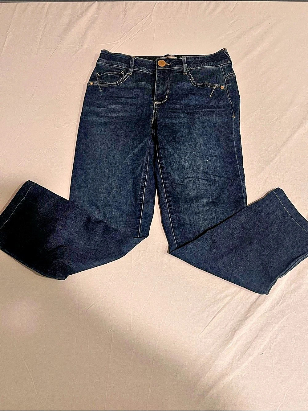 Democracy "Ab"solution Straight Leg Jeans Women's Boot Cut Jeans Waist 2 Blue